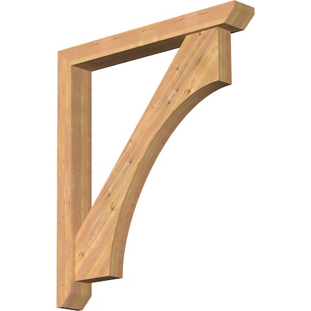 Ekena Millwork Westlake Slat Smooth Bracket w/ Offset Brace, Western Red Cedar, 5 1/2"W x 42"D x 48"H BKT0604X42X48WTL06SWR